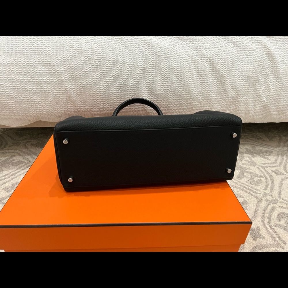 Hermes Togo calfskin Kelly II Retourne Noir 35 - Picture 3 of 7